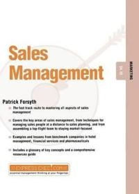 Sales Management; Patrick Forsyth; 2001