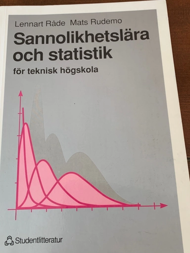 Sannolikhetslära och statistik för teknisk högskola