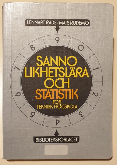 Sannolikhetslära och statistik för teknisk högskola