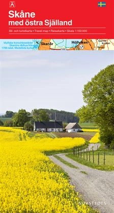 Skåne med Östra Själland Karta : 1:150000; Norstedts kartor,; 2014