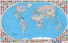 Skrivbordsunderlägg Världen; Norstedts kartor; 2015