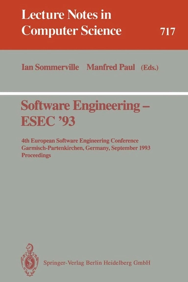 Software Engineering — ESEC '93