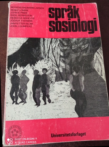 Språksosiologi; Jan Engh; 1972