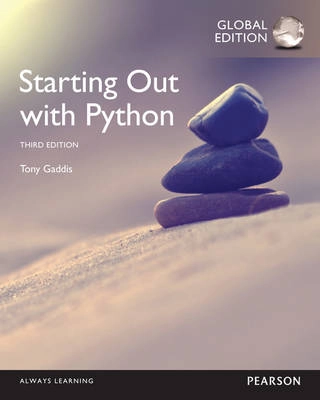 Starting Out with Python, Global Edition