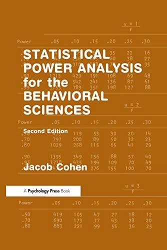 Statistical power analysis for the behavioral sciences; Jacob Cohen; 1988