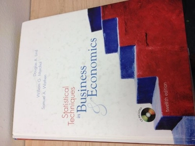 Statistical techniques in business and economics