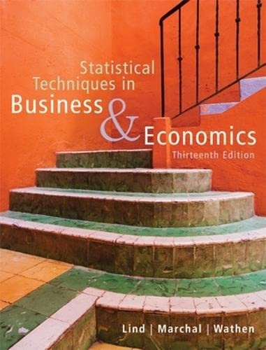Statistical techniques in business and economics