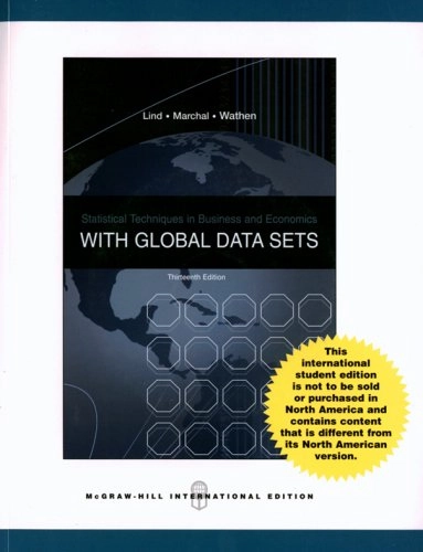 Statistical techniques in business & economics