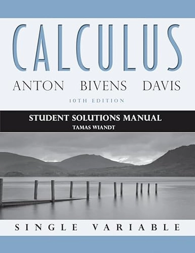 Student Solutions Manual to accompany Calculus Late Transcendentals Single
