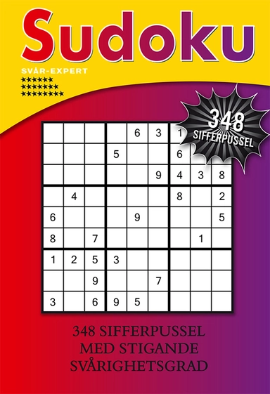 Sudoku: svår-expert 348 sifferpussel med stigande svårighetsgra; Emma Eronson; 2021