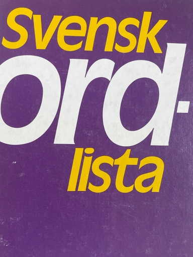 Svensk ordlista; Sture Allén; 1987