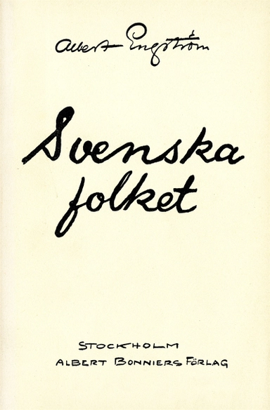 Svenska folket; Albert Engström; 2014