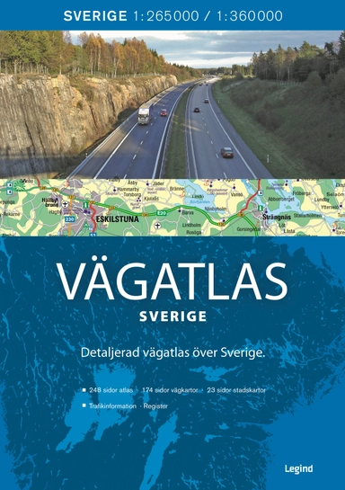 Sverige vägatlas; Legind kartor; 2019