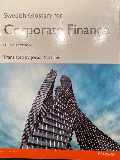 Swedish glossary for corporate finance; Jonas Råsbrant; 2017