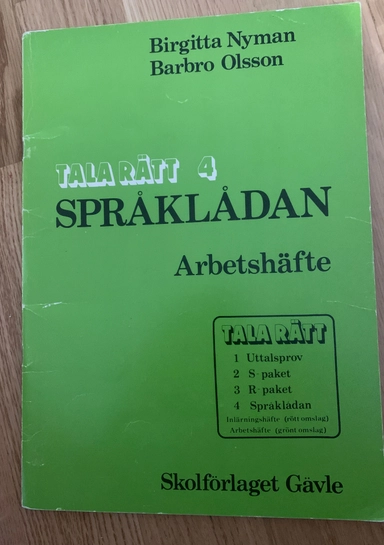 Tala rätt : [material för talundervisning]; Birgitta Nyman; 1978