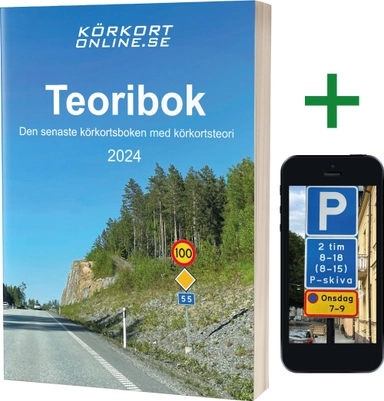 Teoribok 2024 + övningsprov online för B-körkort; Körkortonline.se; 2024