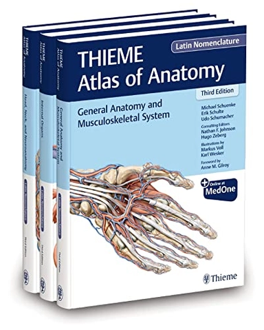 THIEME Atlas of Anatomy, Latin Nomenclature, Three Volume Set