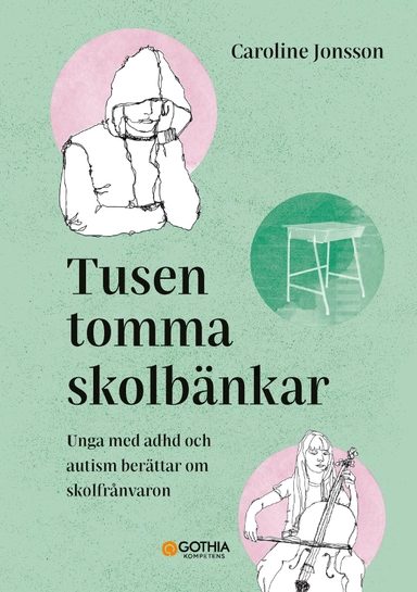 Tusen tomma skolbänkar : unga med adhd och autism berättar om skolfrånvaron; Caroline Jonsson; 2024