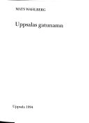 Uppsalas gatunamn