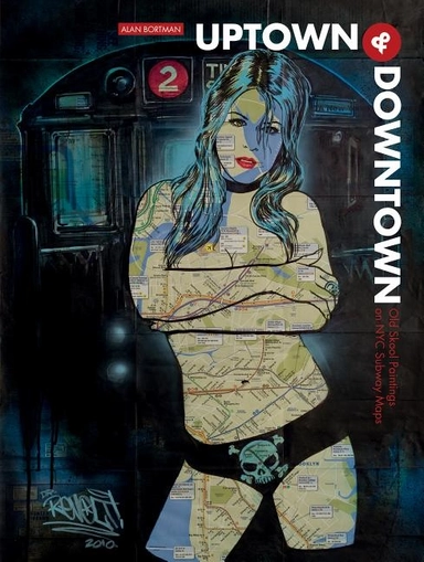 Uptown & downtown - old skool paintings on nyc subway maps; Alan Bortman; 2016
