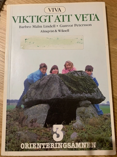 Viktigt att veta 3 elevbok m arbd; Barbro Malm Lindell; 1987
