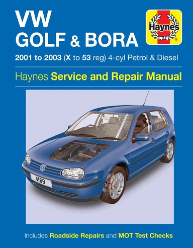 VW Golf & Bora service and repair manual : models covered: Golf Hatchback & Estate and Bora Saloon, icluding special/limited editions : petrol engines: 1.4 litre (139occ), 1.6 litre (1595cc & 1597cc), 1.8 (1781cc) & 2.0 litre (1984cc) 4 cylinder, inc. turbo : diesel engines: 1.9 litre (1896cc) including turbo-diesel : does not cover 2-3 litre V5, 2.8 litre V6 (4-motion), 3.2 litre (R32) or Cabriolet models : does not cover new Golf Range introduced January 2004; A . K. Legg, Peter T. Gill; 2008