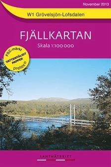 W1 Grövelsjön Lofsdalen Fjällkartan : 1:100000; Sverige. Lantmäteriet; 2013