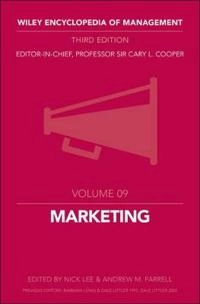 Wiley Encyclopedia of Management, Volume 9, Marketing