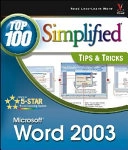 Word 2003 : Top 100 Simplified Tips & Tricks; Jinjer Simon; 2003