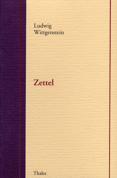 Zettel; Ludwig Wittgenstein; 1995