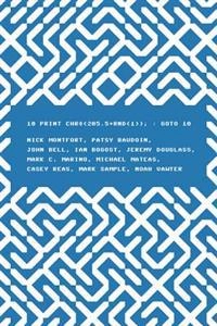 10 PRINT CHR$(205.5+RND(1)); : GOTO 10; Nick Montfort, Patsy Baudoin, John Bell, Ian Bogost, Jeremy Douglass; 2014