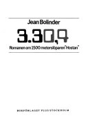 3.30,4 : romanen om 1500meterslöparen "Hostan"; Jean Bolinder; 1981