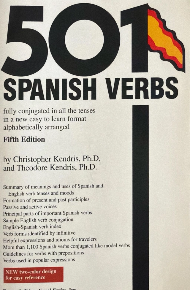 501 Spanish Verbs; Theodore Kendris, Christopher Kendris; 2003