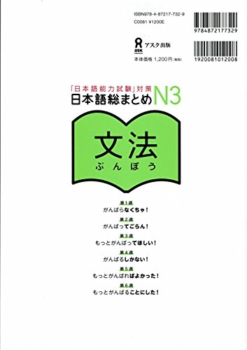 「日本語能力試験」対策日本語総まとめ N3 文法: 「日本語能力試験」対策. 文法, Utgåva 3Nihongo so-matome, Noriko Matsumoto; 佐々木仁子, 松本紀子; 2010