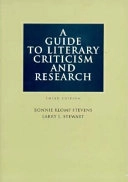 A guide to literary criticism and research; Bonnie Klomp Stevens; 1996