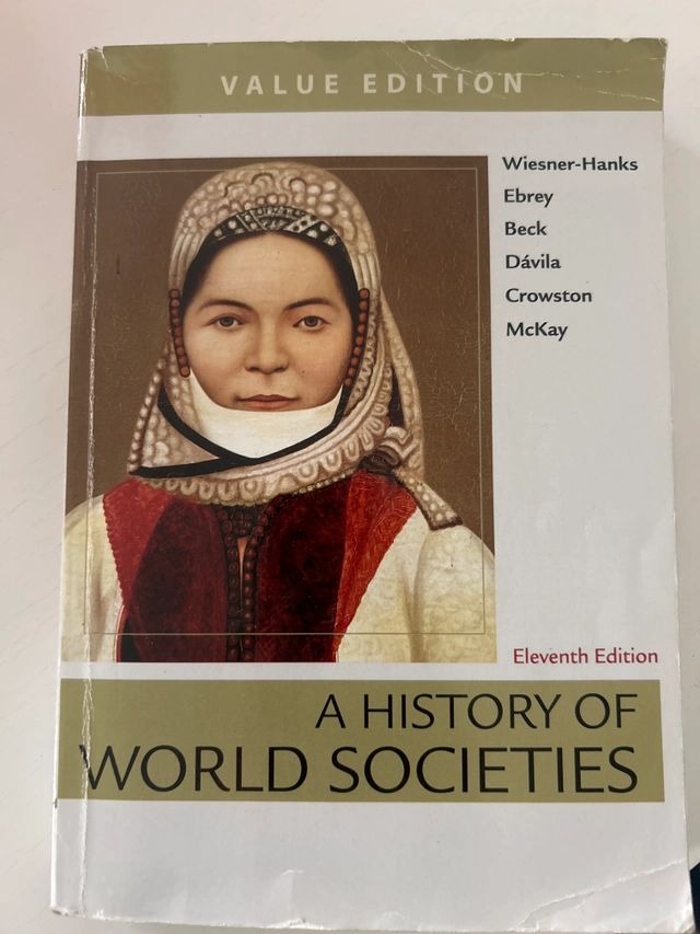 A historia of World Societies 11 edition; Wiesner hanks , e-brev m fl ; 2018