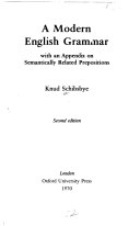 A Modern English GrammarOxford in Asia college texts; Knud Schibsbye
