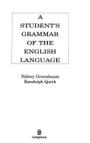A student's grammar of the English language; Sidney Greenbaum; 1990