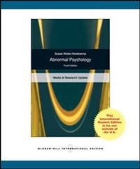 Abnormal Psychology; Susan Nolen-Hoeksema; 2008
