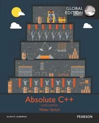 Absolute C++ / Walter Savitch, Kenrick Mock; Walter J. Savitch; 2016