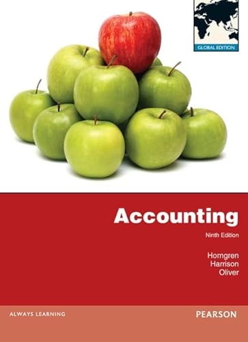 Accounting: Global Edition; Charles Horngren; 2011