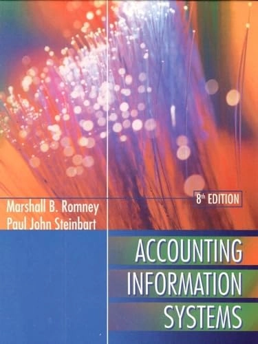 Accounting information systems; Marshall B. Romney; 2000