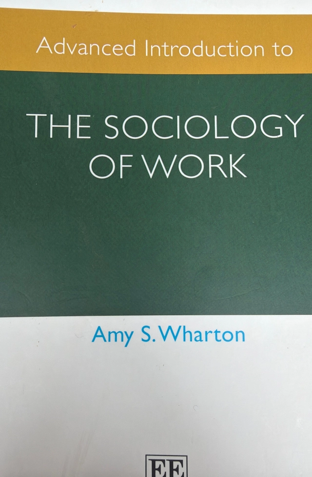 Advanced introduction to the sociology of work; Amy S. Wharton; 2022