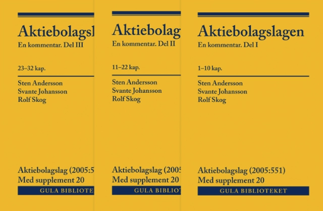Aktiebolagslagen, del I-III : En kommentar; Sten Andersson, Svante Johansson, Rolf Skog; 2025