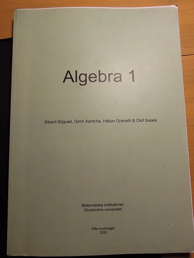 Algebra; Rikard Bögvad, Qimh Xantcha, Håkan Granath, Olof Sisask; 2023