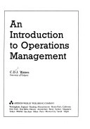 An introduction to operations management; Donald Waters; 1991