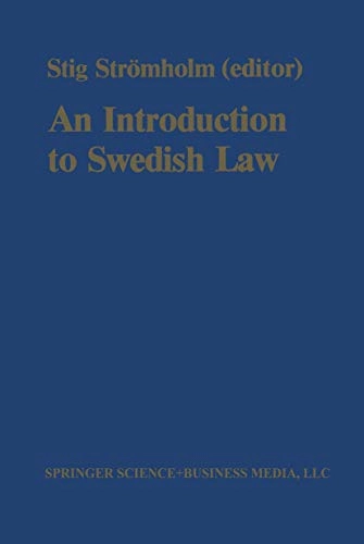 An introduction to Swedish law; Stig Strömholm; 1981