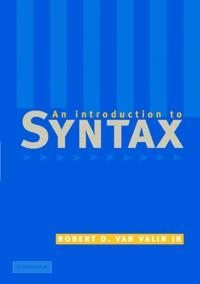 An introduction to syntax; Robert D. Van Valin; 2001