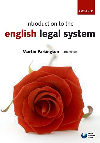 An introduction to the English legal system; Martin Partington; 2008
