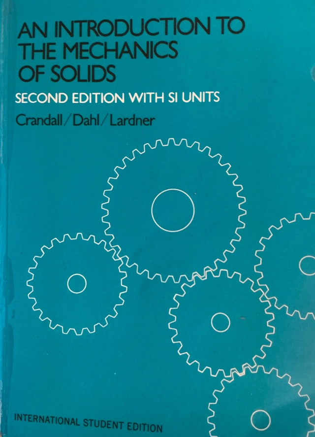 An introduction to the mechanics of solids; Randall/Dahl/Lardner; 1978